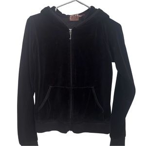 AUTHENTIC VINTAGE JUICY COUTURE Black Velvet Hoodie